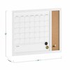 Martha Stewart Everette 24in.x18in. Magnetic Dry Erase Calendar and Crk Board Combo w/Mrkr, Mgnts, and Psh Pns, Wht BR-PM-COM-MW4C1-4561-WT-MS